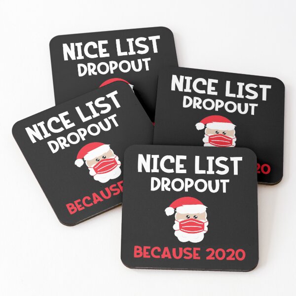 Item preview, 2020 Nice List Dropout / Santa Mask Saying Christmas Holiday design designed and sold by CreatedByHeidi.