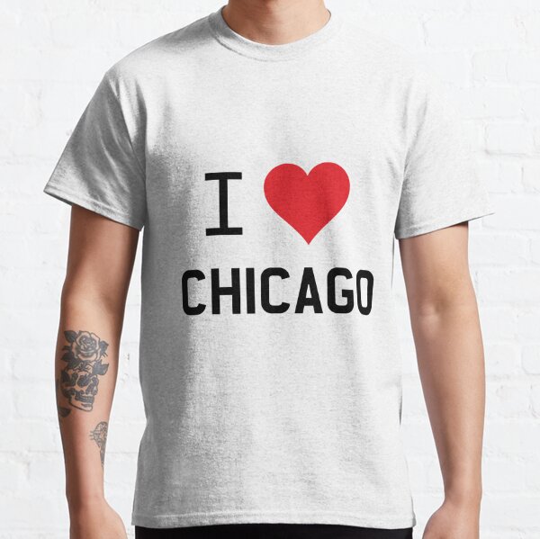 I Love Chicago, Chicago Graphic Design Tees, Chicago City Long Sleeve  T-Shirt