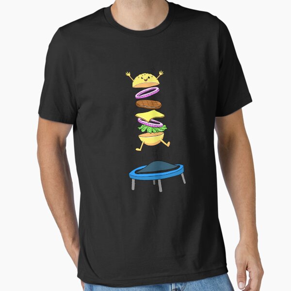 Item preview, Cute Foodie Food Lover Burger Fast Food Lover Trampoline Jumping Gymnastics Jump Gymnast designed and sold by VollLaser.