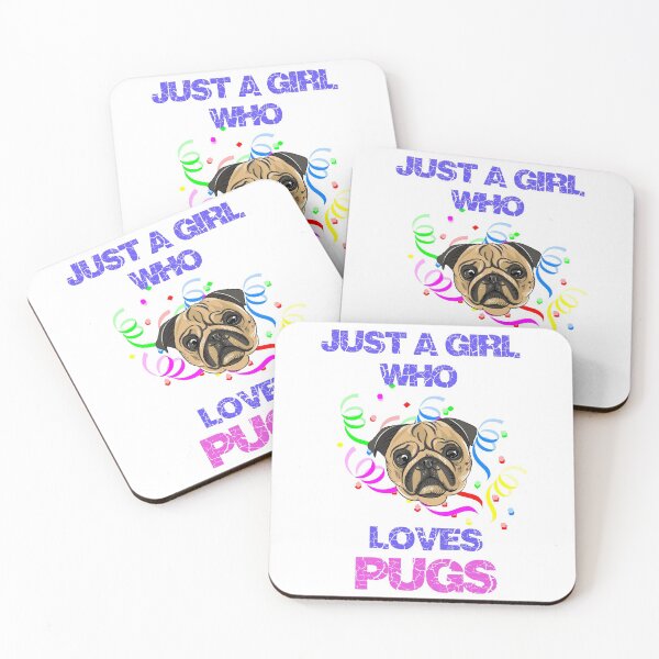 Item preview, Just a Girl Who Loves Pugs designed and sold by TeeStoreMeStore.