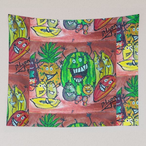 Item preview, Happy Tropical Fruits..  designed and sold by DLyonzArt.