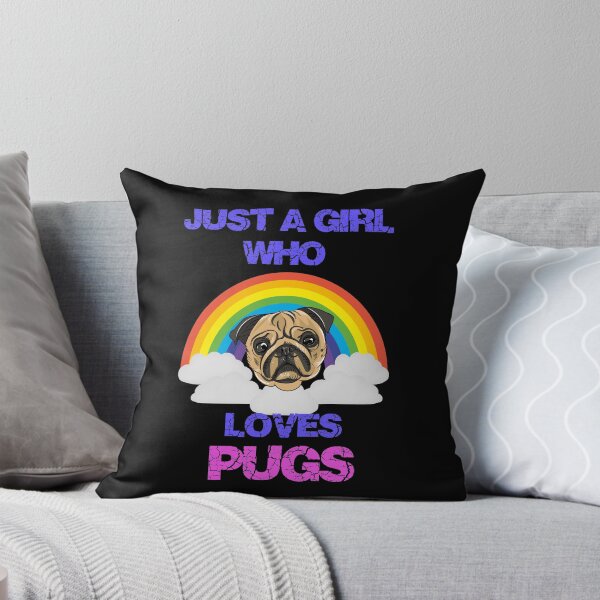 Item preview, Just a Girl Who Loves Pugs designed and sold by TeeStoreMeStore.