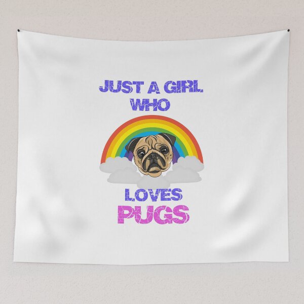 Item preview, Just a Girl Who Loves Pugs designed and sold by TeeStoreMeStore.