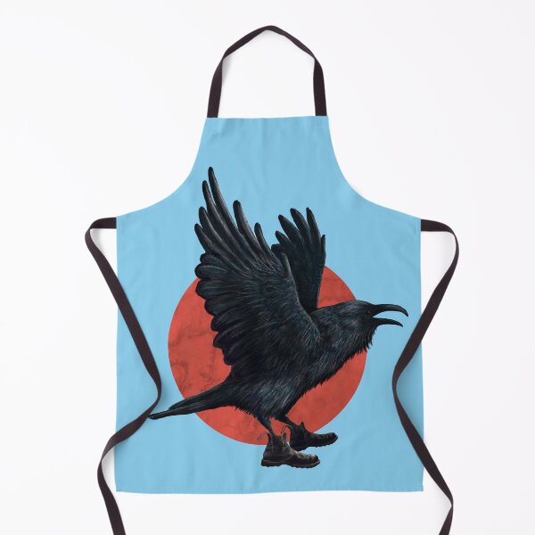 Item preview, Crow wearing boots in blue designed and sold by CharlieCreature.