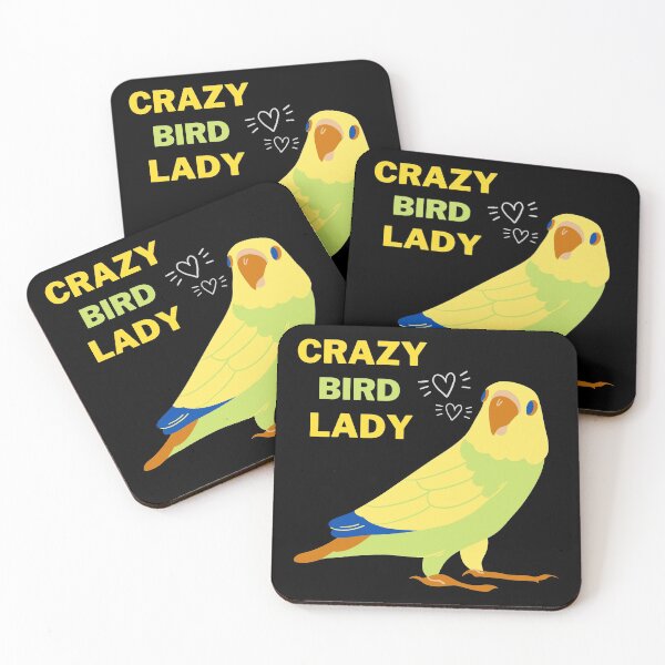 Item preview, Crazy Bird Lady - Parakeet and Budgie Lover Green/Yellow designed and sold by LinniesTees.