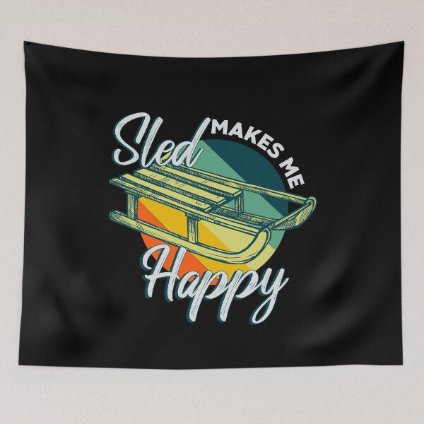 Item preview, Sled makes me Happy Vintage Sledding designed and sold by NeXore.