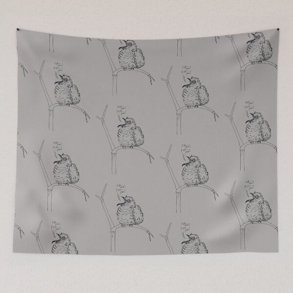 Item preview, The cuckoo calls in a tender voice ... (grey) designed and sold by Canvasvendetta.
