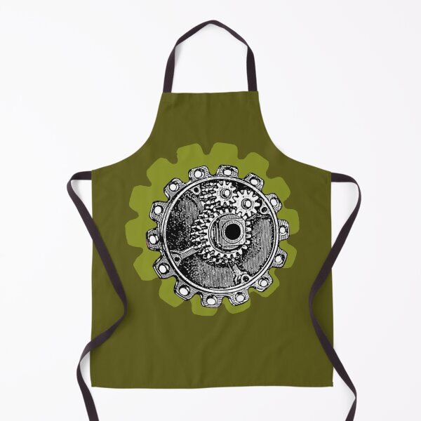 Item preview, Vintage Mechanical Gear Motif (Avocado Green) designed and sold by TheEditrix.