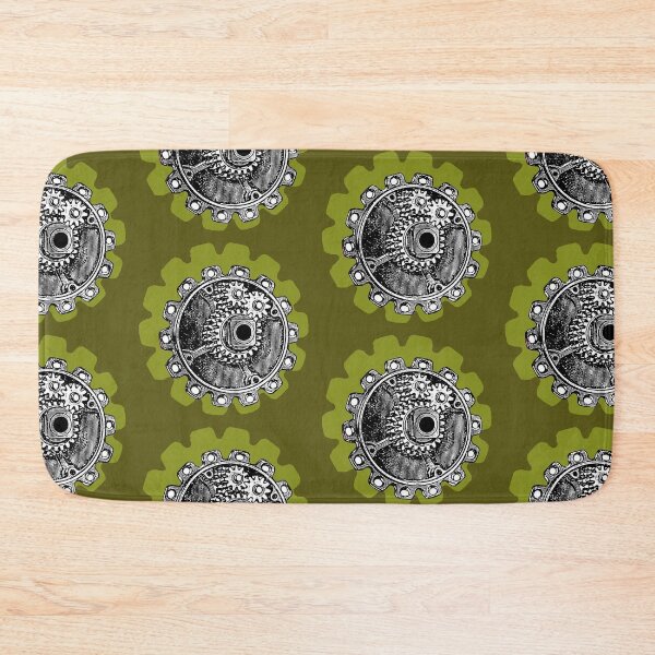 Item preview, Vintage Mechanical Gear Motif (Avocado Green) designed and sold by TheEditrix.