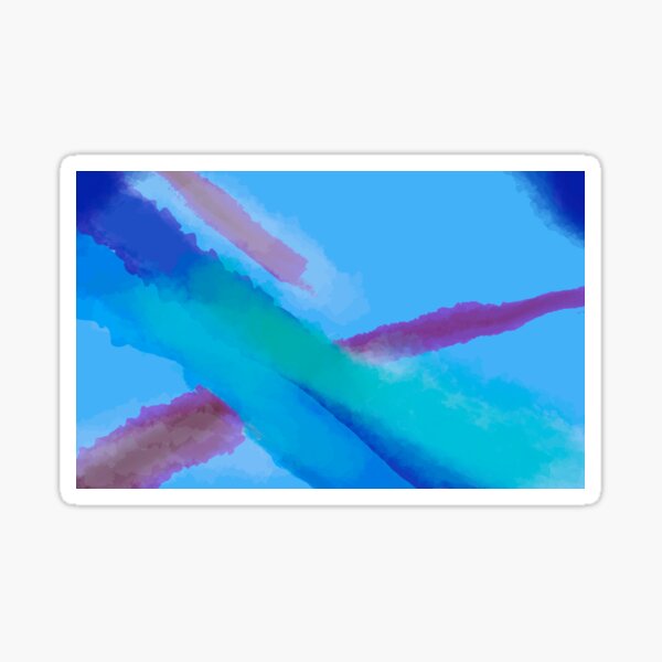Abstract blue painting Sticker