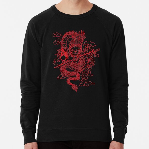 Item preview, Red Chinese Dragon with Black Background designed and sold by SoccaTamam.