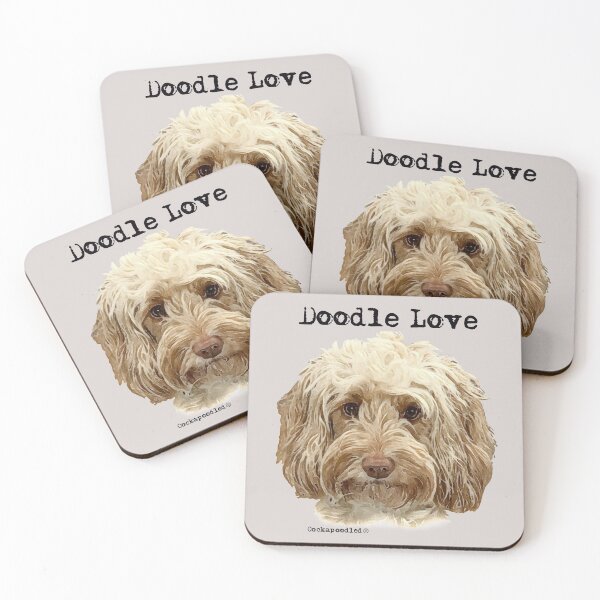 Item preview, Golden Apricot Doodle Dog  designed and sold by Happy Dog Doodles.