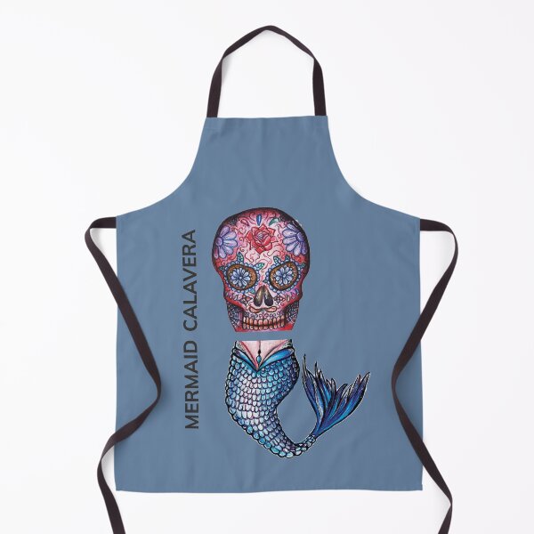 Item preview, MERMAID CALAVERA by FrankenDuo dusty blue designed and sold by FrankenDuo.