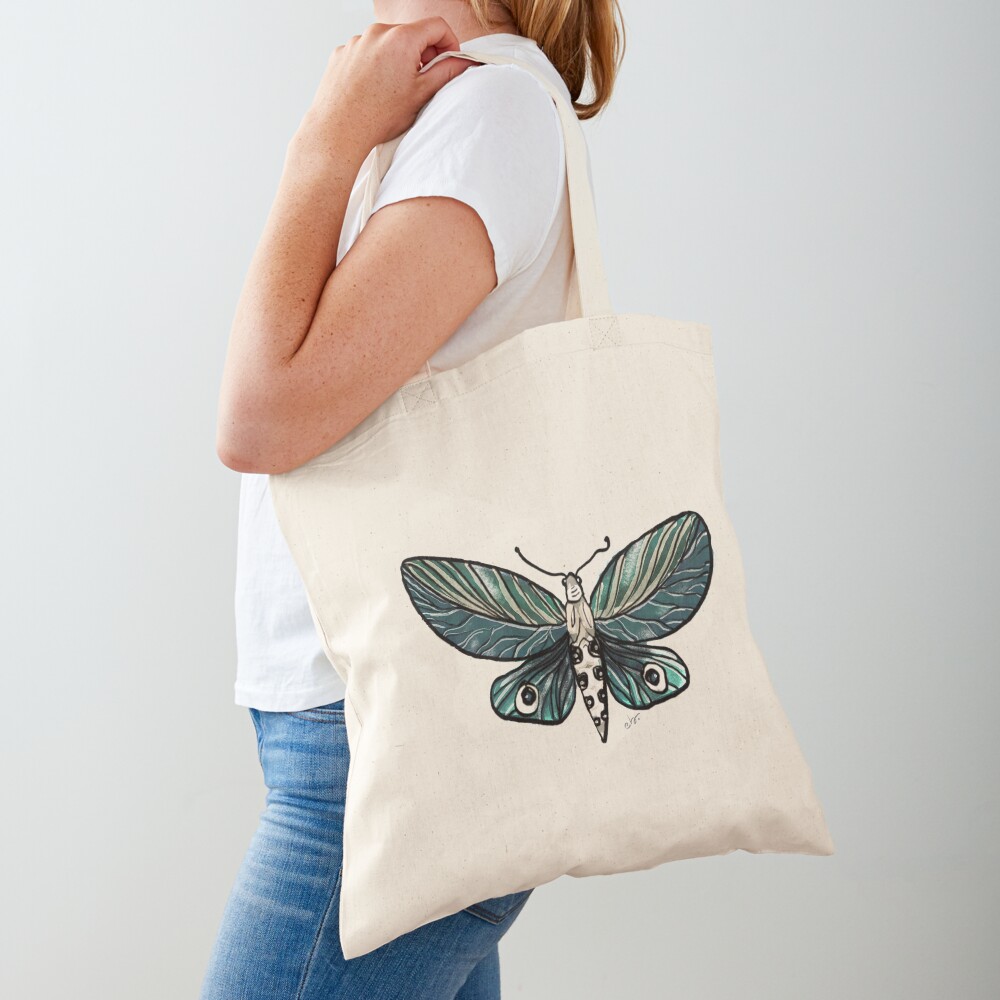 Leaf Magic Butterfly in my Garden_watercolor painted Tote Bag