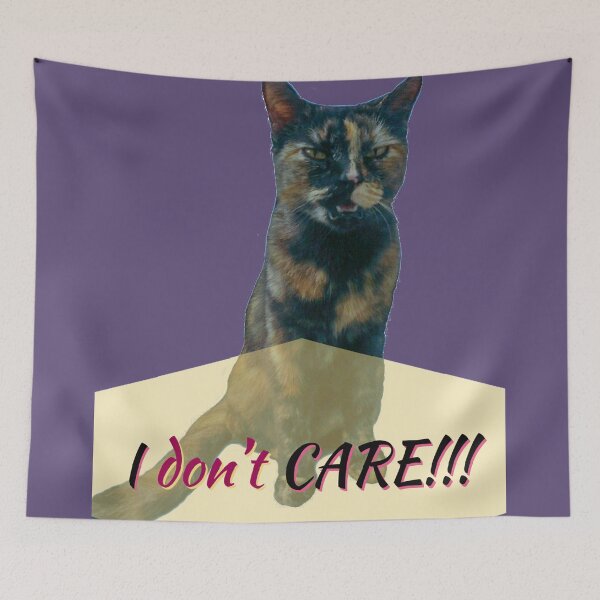 Item preview, Cat with Attitude (I don't CARE!!!) designed and sold by GiganticSale.