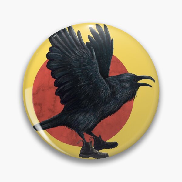 Item preview, Crow wearing boots in yellow designed and sold by CharlieCreature.