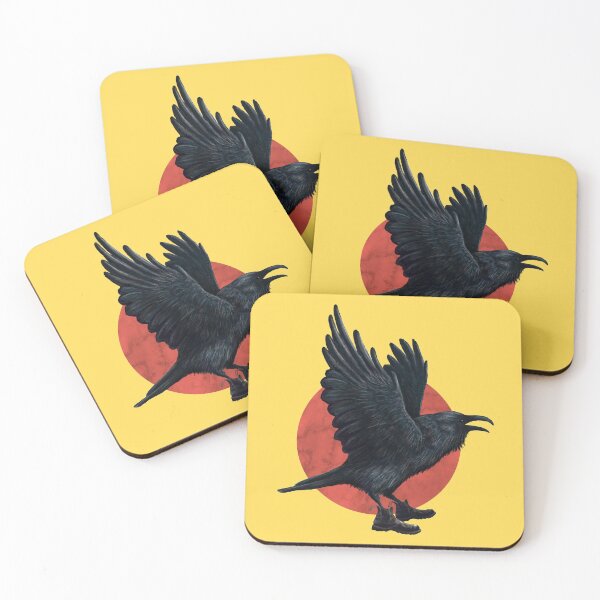 Item preview, Crow wearing boots in yellow designed and sold by CharlieCreature.