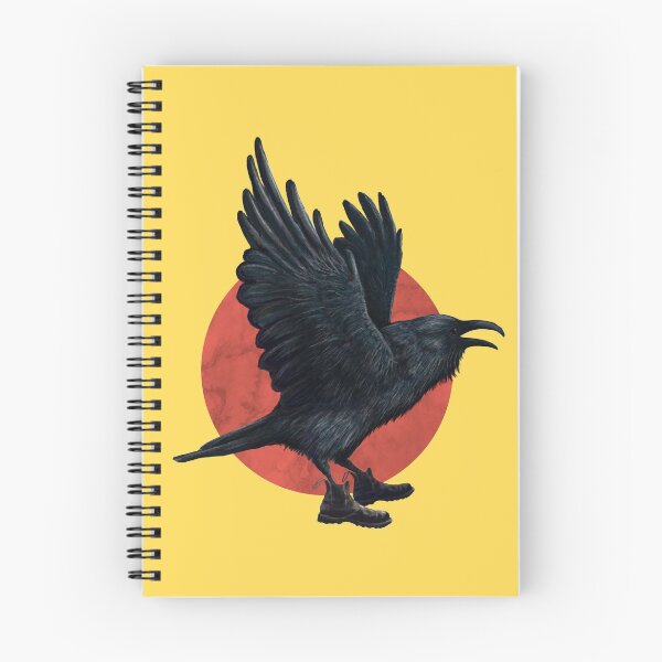 Item preview, Crow wearing boots in yellow designed and sold by CharlieCreature.