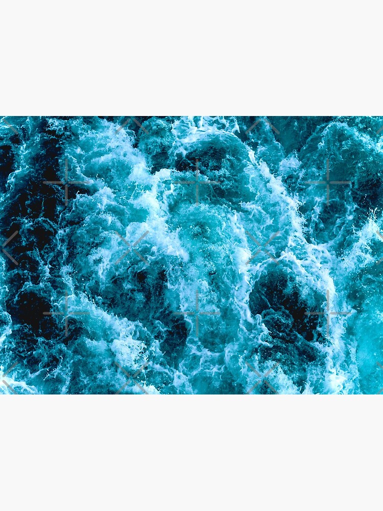 Superb blue ocean waves. Relaxing, peaceful, serene ocean scenery by CWartDesign