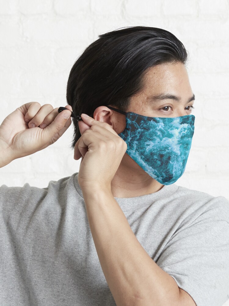 Alternate view of Superb blue ocean waves. Relaxing, peaceful, serene ocean scenery Mask