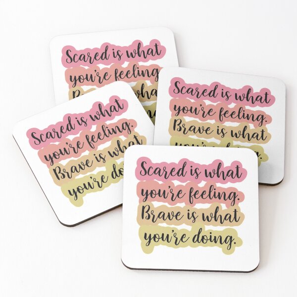 Item preview, Quote - Scared is what you’re feeling. Brave us what you’re doing. designed and sold by adesignworld.