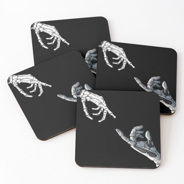 Item preview, a Skeleton and a Robot's love (The creation of Adam) designed and sold by MBartistic.