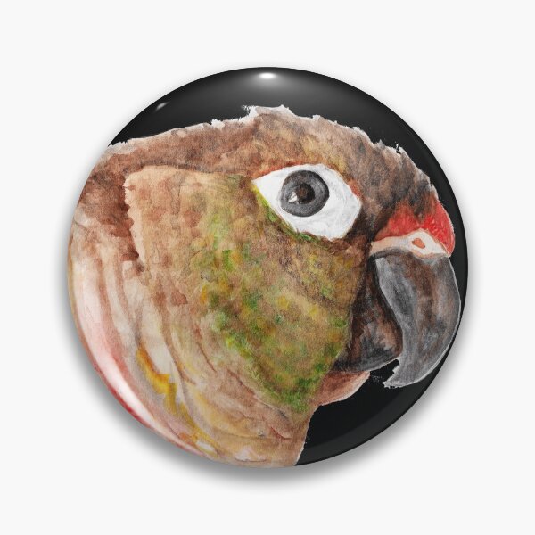 Item preview, Copie de Green-cheeked Conure - Watercolor Art Red Yellow Green designed and sold by L'Atelier Oranjade.