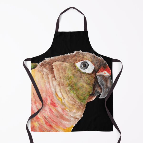 Item preview, Copie de Green-cheeked Conure - Watercolor Art Red Yellow Green designed and sold by L'Atelier Oranjade.