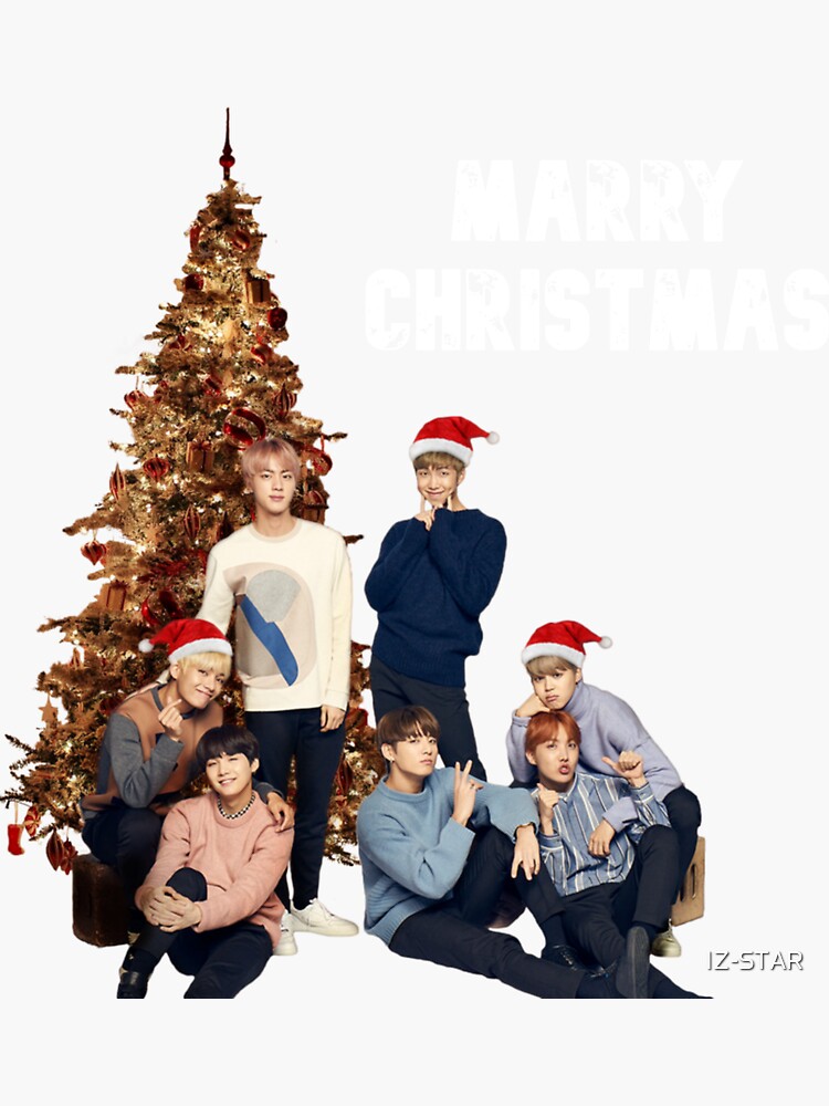 "BTS Christmas" Sticker for Sale by IZSTAR Redbubble