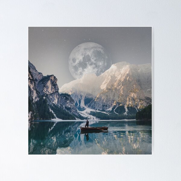 Item preview, canoe and lake designed and sold by Maisie Kane.