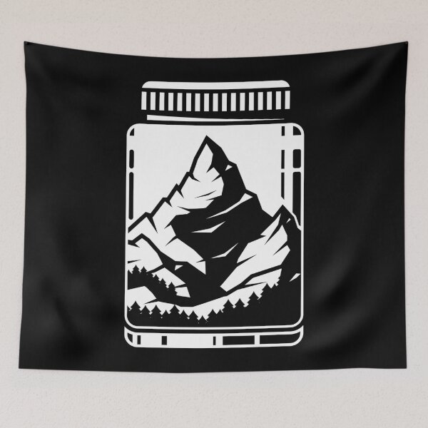 Item preview, Mountain in the jar, hiking nature gift designed and sold by tonstan.
