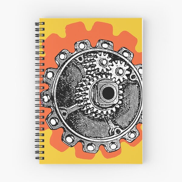 Item preview, Vintage Mechanical Gear Motif (Paprika Spice Rust) designed and sold by TheEditrix.