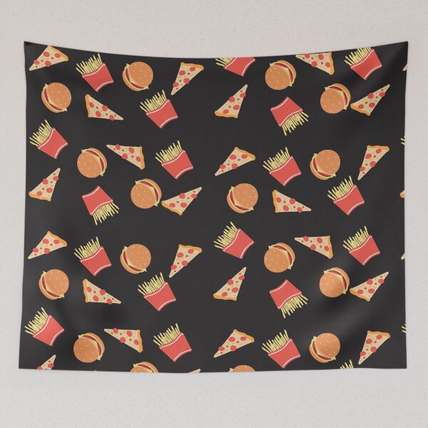 Item preview, Burgers and Pizza ! Food pattern designed and sold by Louay Oudi.