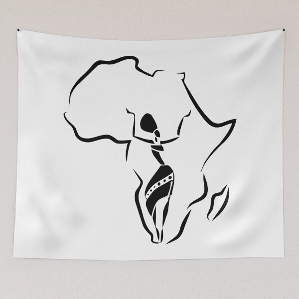 Item preview,  AFRICA CONTINENT MAP WOMAN DANCING designed and sold by ReignGFX.