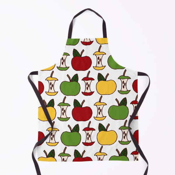 Item preview, Apples and Apple Cores Multi-Colored | Apple Pattern | Apple Picking designed and sold by Hilary Leslie.