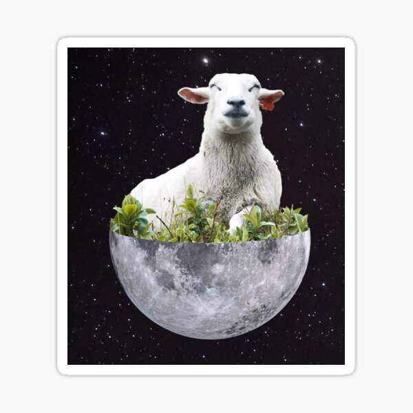 Item preview, Lamb on the moon designed and sold by Maisie Kane.