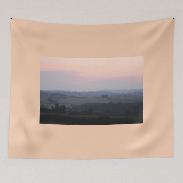 Item preview, Dartmoor in Devon at sunset, an english landscape unfer a peach sky  designed and sold by Emma  Amies.