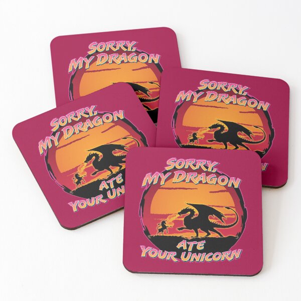 Item preview, My Dragon Ate Your Unicorn with Sunset Pink designed and sold by Reconocer.