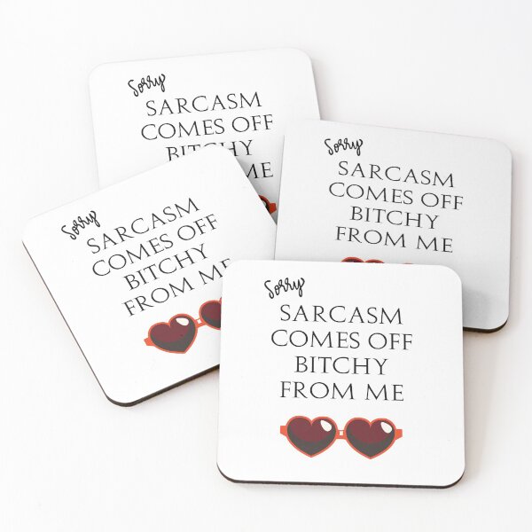Item preview, Quote Eric Bernis Santa Clarita Diet - Sorry Sarcasm Comes Off Bitchy From Me - red heart glasses designed and sold by AlexTheRieur.
