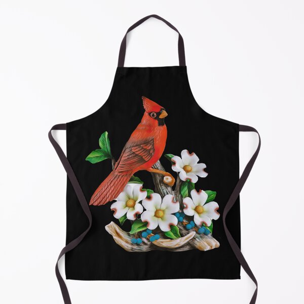 Northern Cardinal and Dogwood Flower. Apron