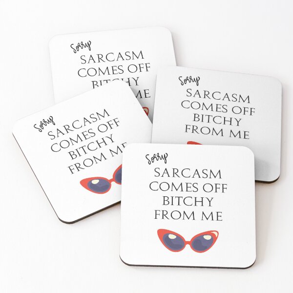 Item preview, Quote Eric Bernis Santa Clarita Diet - Sorry Sarcasm Comes Off Bitchy From Me - red glasses designed and sold by AlexTheRieur.