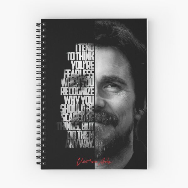Item preview, Black and white Christian Bale quote. designed and sold by Enea Kelo.
