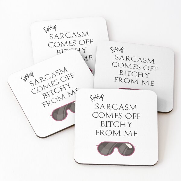 Item preview, Quote Eric Bernis Santa Clarita Diet - Sorry Sarcasm Comes Off Bitchy From Me - black glasses designed and sold by AlexTheRieur.