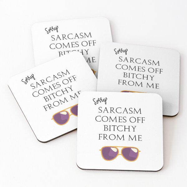 Item preview, Quote Eric Bernis Santa Clarita Diet - Sorry Sarcasm Comes Off Bitchy From Me - purple glasses designed and sold by AlexTheRieur.