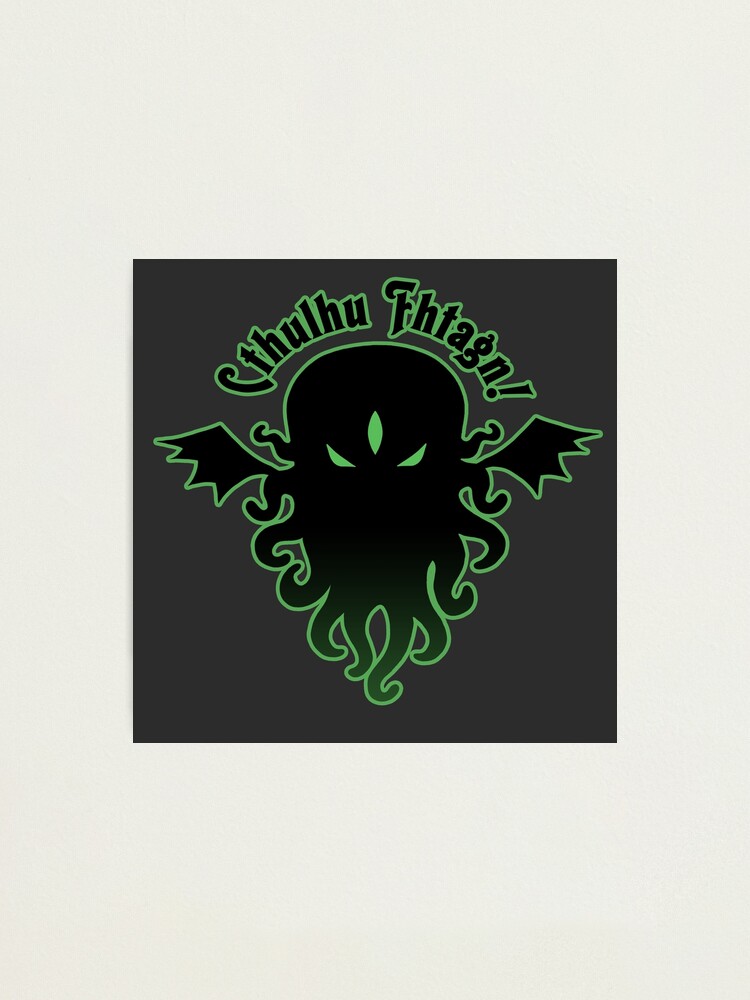 Cthulhu Fhtagn Lovecraftian Logo Photographic Print By