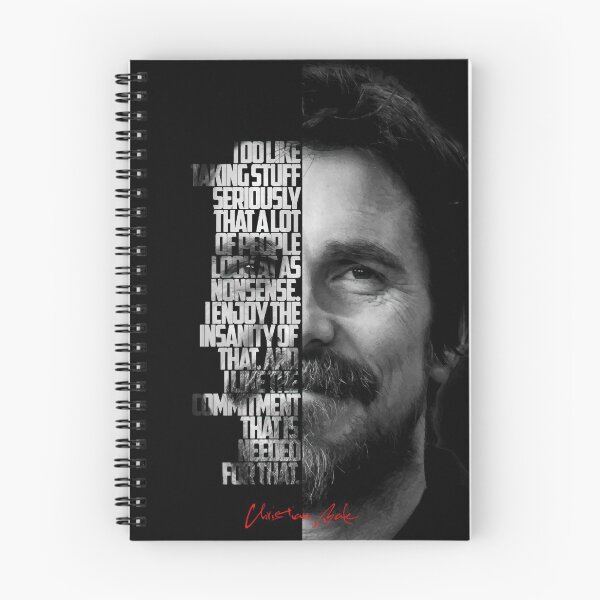 Item preview, Black and white Christian Bale quote. designed and sold by Enea Kelo.