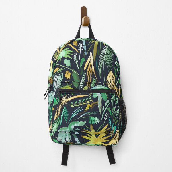 Item preview, Tropical Brushstrokes Palms Dark Green designed and sold by ninoladesign.
