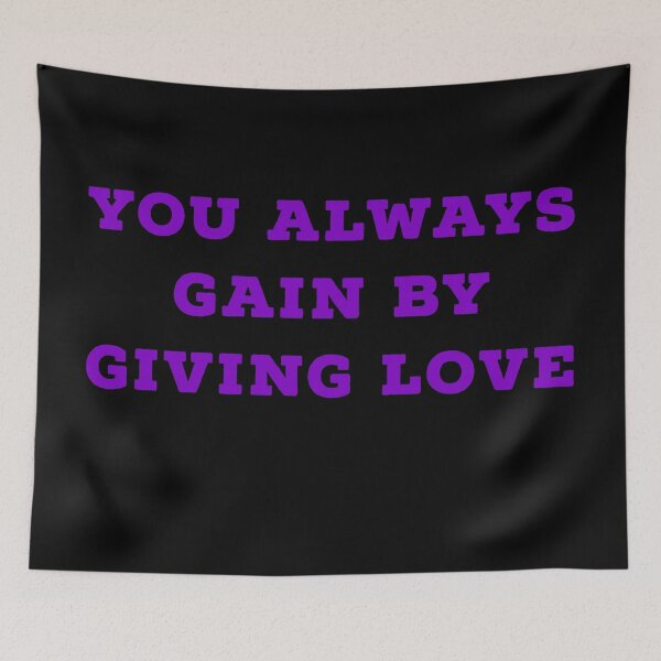 Item preview, f You always gain by giving love (purple black) designed and sold by cute105.