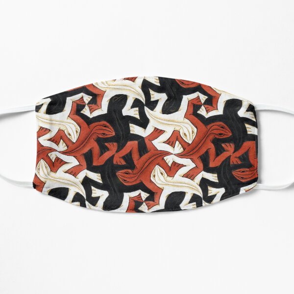 Escher lizard Flat Mask
