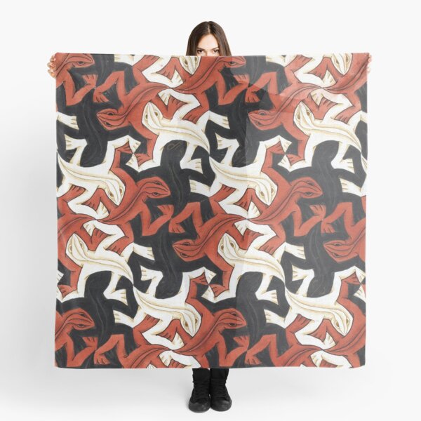 Escher lizard Scarf
